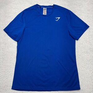 Gymshark Royal Blue Training Stretch Short Sleeve T-Shirt Top Men's Size Large